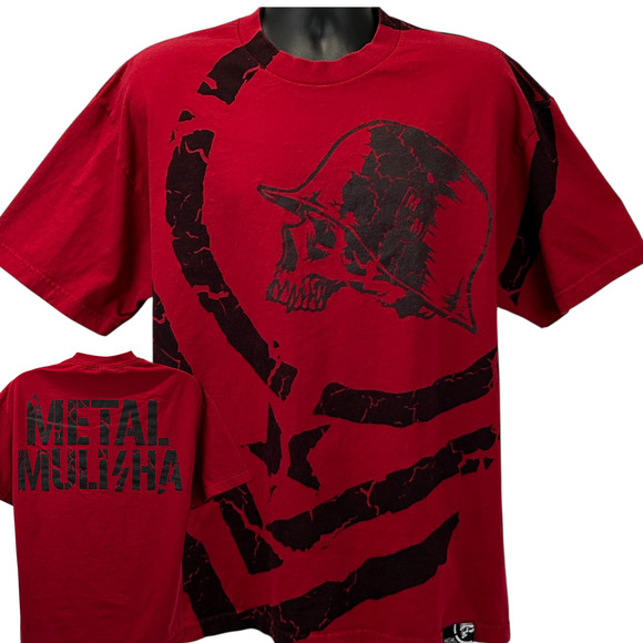 Vintage Y2Ks Metal Mulisha T Shirt Biker Supercross MMA Motocross Red XL X-Large - Picture 1 of 9